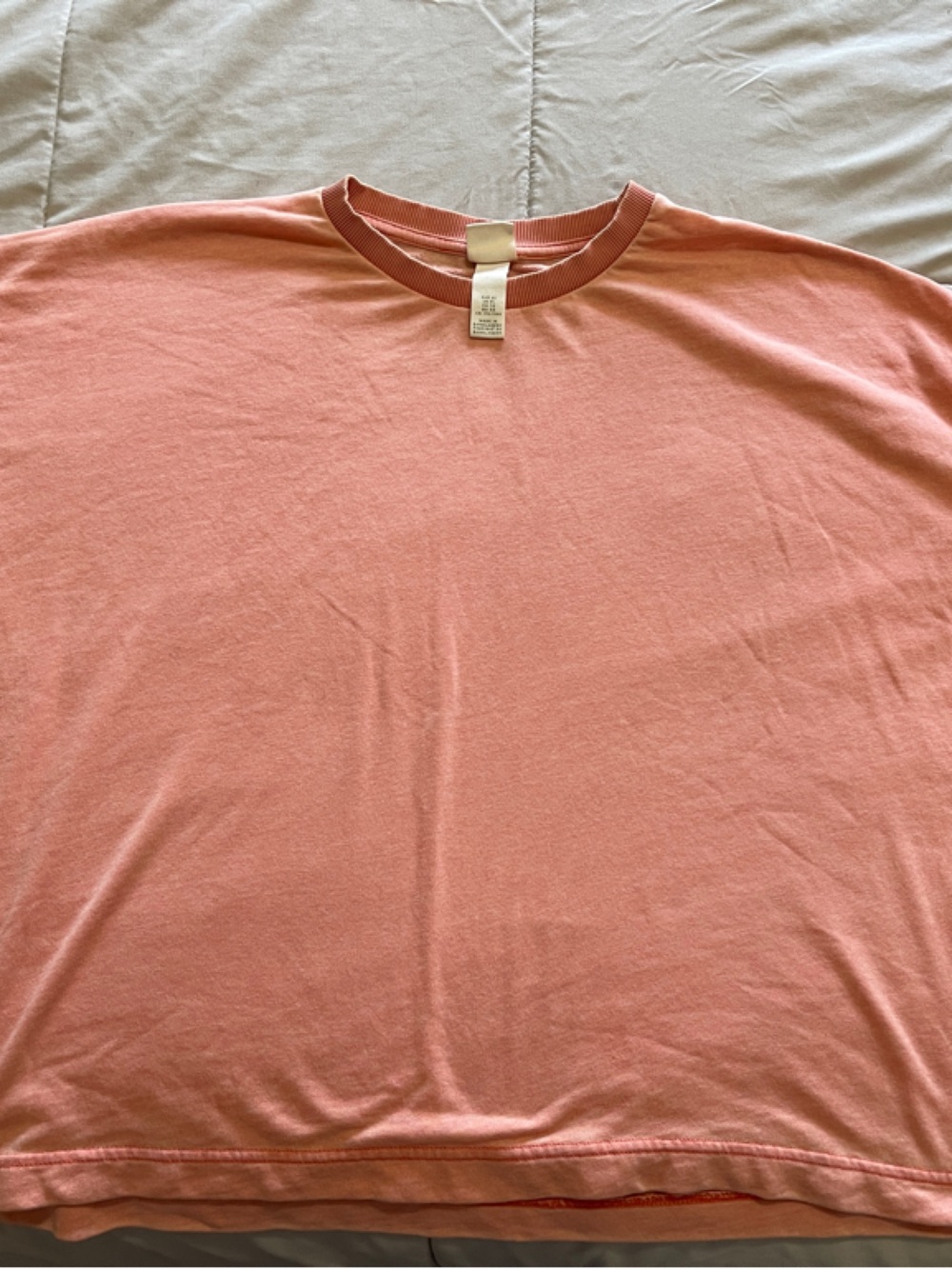 H&M Coral Crewneck Short-Sleeve Tee